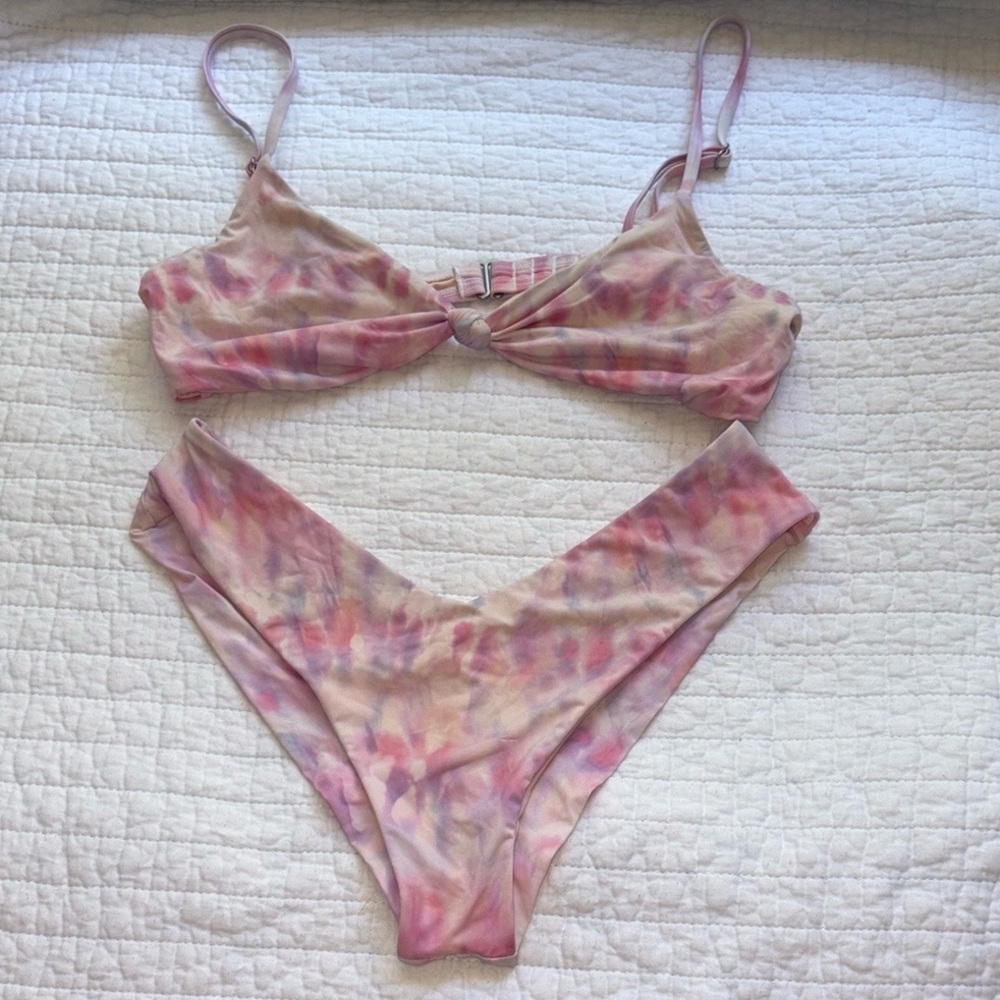 Billabong Pink Tie-Dye Bikini